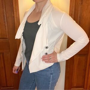 Porto San Francisco Designer Asymmetric White Jacket